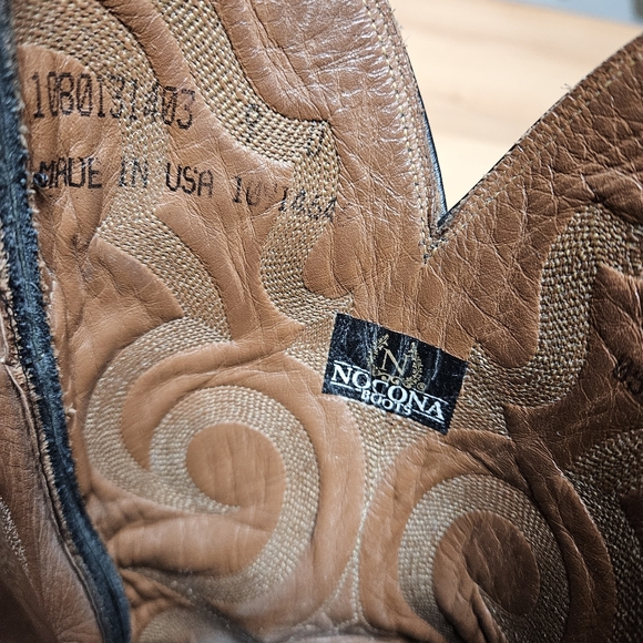 Nocona Boots Mens Black Leather Western Cowboy Boots Size 9D - Picture 12 of 15